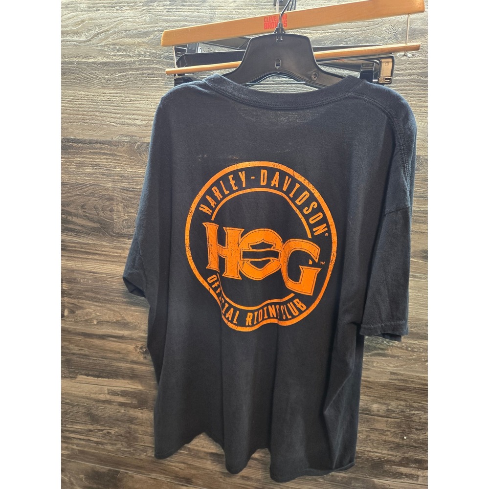 Harley-Davidson HOG Official Riding Club Graphic T-Shirt Mens XL Black Orange
